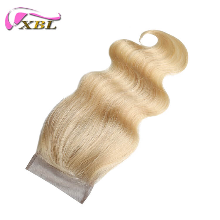 613 Top Quality 4×4 Blonde Body Wave Lace Closure
