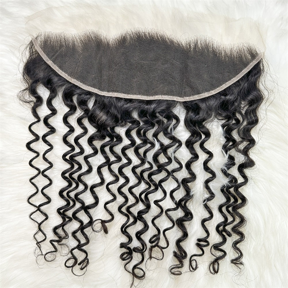XBLHair 13x4 HD Lace Deep Wave Frontal 100% Virgin Natural Line Hair