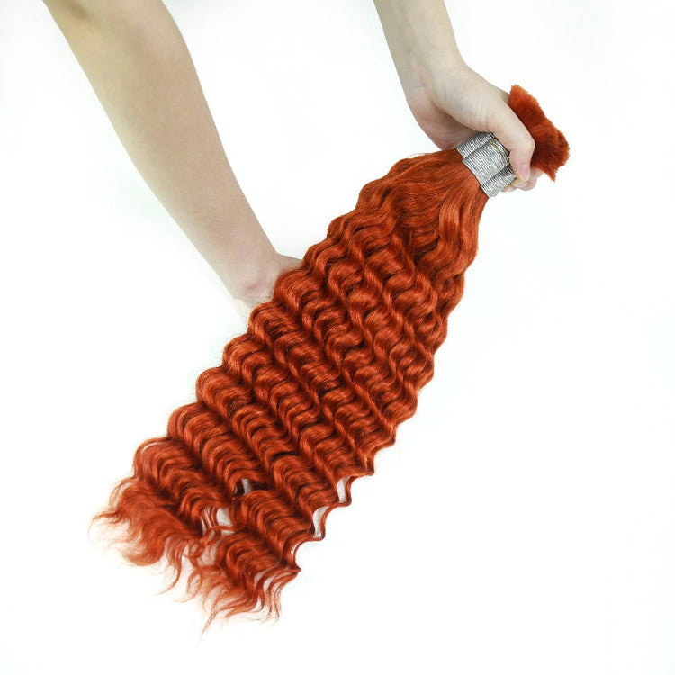 XBL Hair XBLhair Braiding Hair #350 Colored Deep Wave Braiding Hair Bulk Human Hair for Braiding