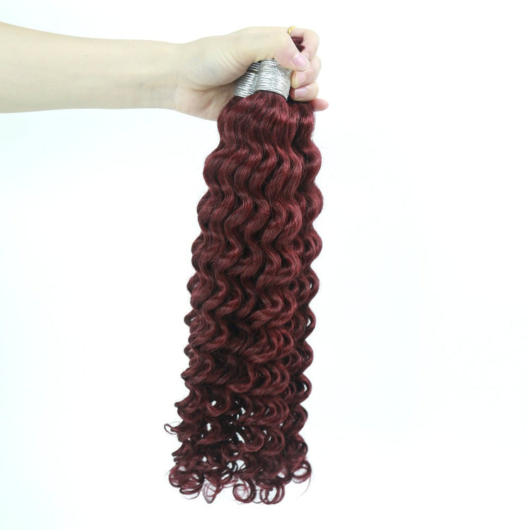 XBL Hair XBLhair Braiding Hair 99j Colored Deep Wave Braiding Hair Bulk Human Hair for Braiding