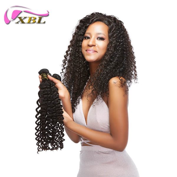 10A Grade Deep Wave Hair Weave Brazilian Virgin Hair Extensions