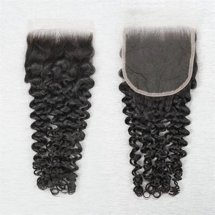 XBL Hair Miss Flawless 5x5 HD Lace Cloure Curly Wave Bleached Small Knots% Human Hair