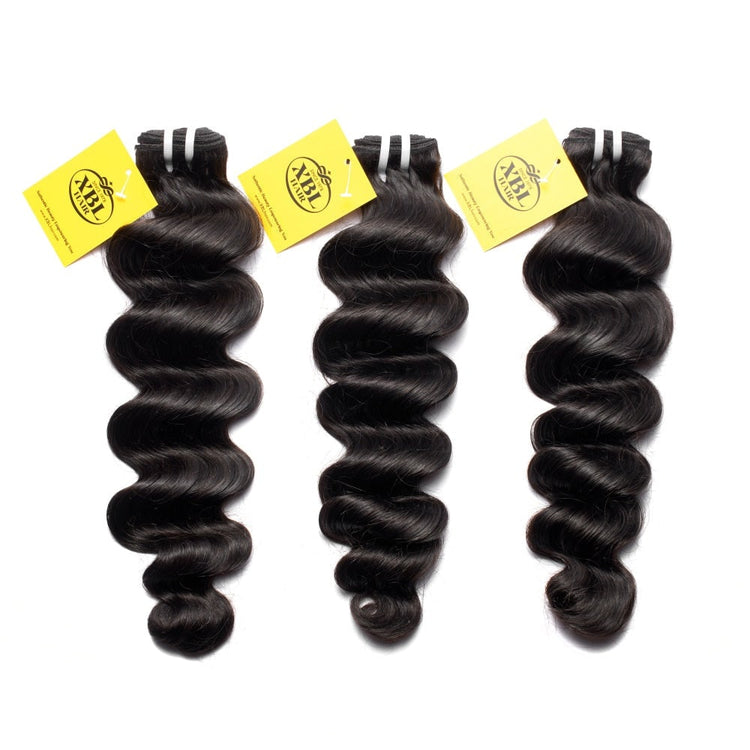 XBL Hair XBLhair Miss Flawless Premium Raw Hair 3 Bundle Deal Loose Deep