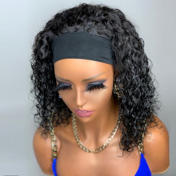 XBL Hair Miss Pretty% Density Deep Wave Headband Wig Glueless Hair Wig