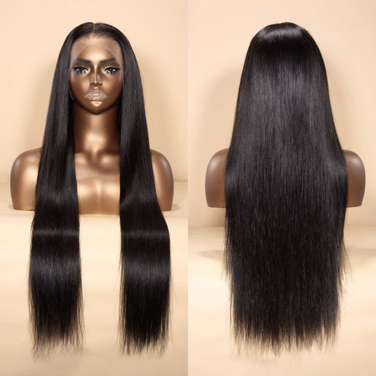 XBL Hair Straight Lace Front Wig 13x4/13x6 HD Lace Bleached Knots Frontal Wig with Baby Hair Pre-plucked Hairline