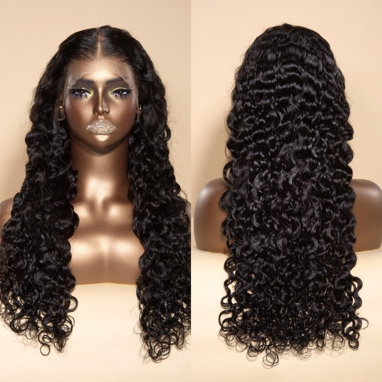 XBL Hair Water Wave Wig 13x4/13x6 HD Full Frontal Wig% Human Hair Wig With Bleached Knots