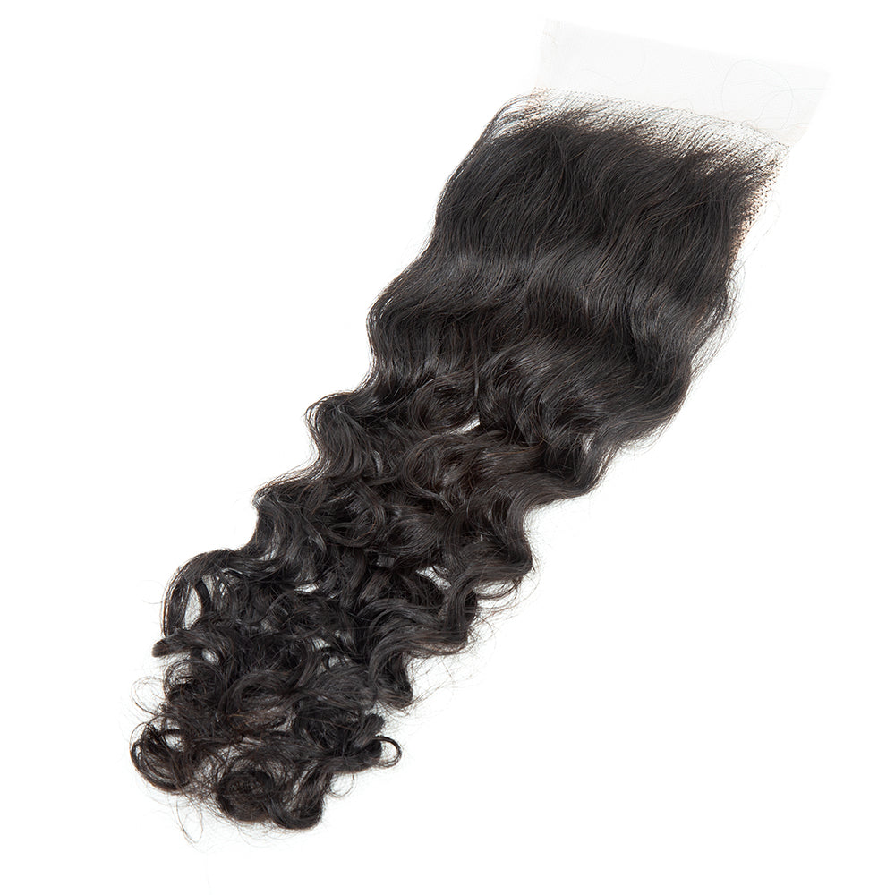 XBL Hair 4x4 HD Lace Cloure Water Wave Free Part 100% Human Hair