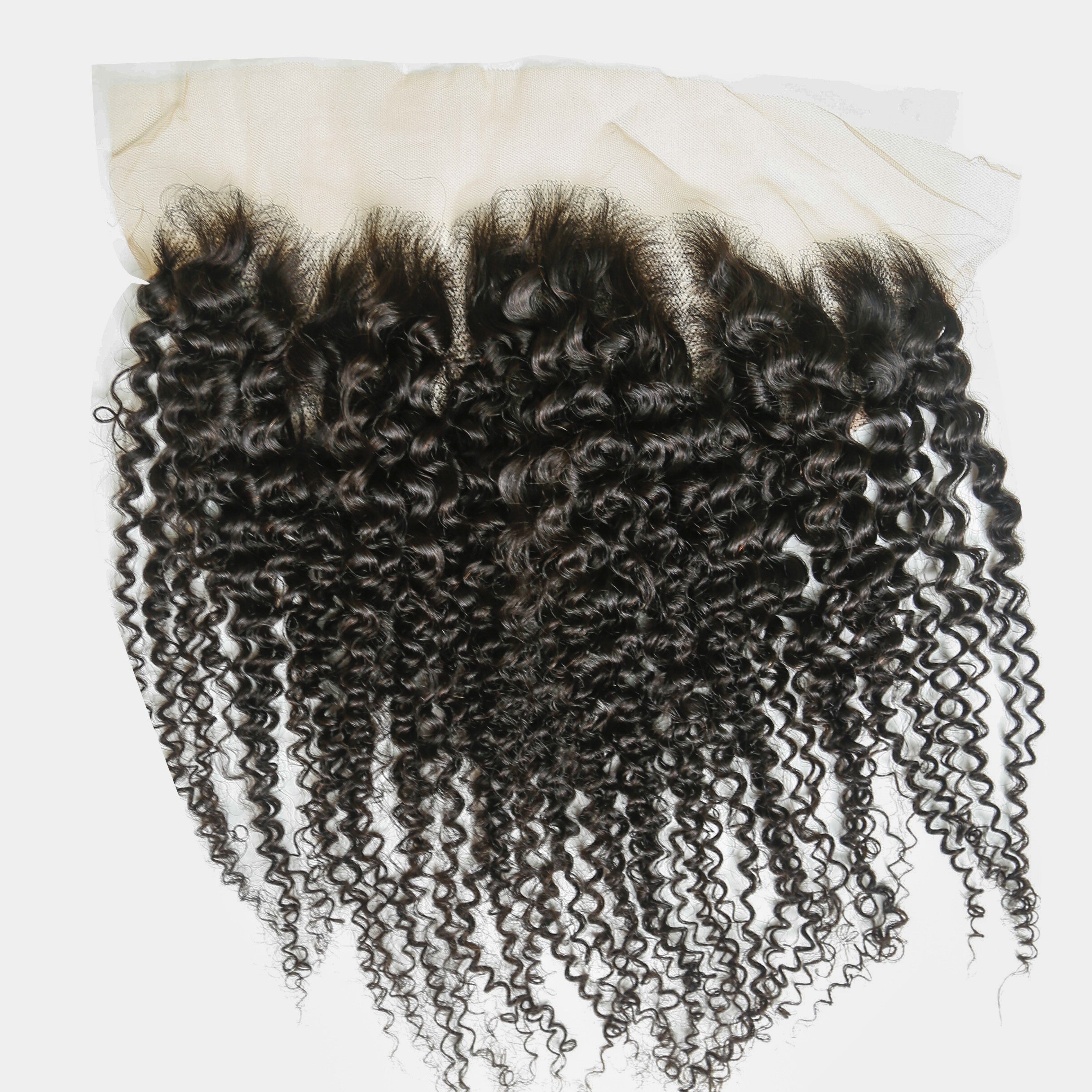XBL Hair 13x6 Transparent Lace Frontal Kinky Curly Small Knots Preplucked Hairline