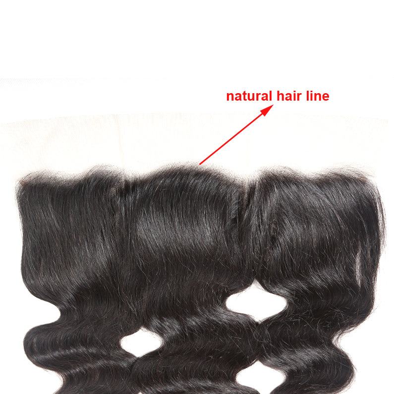 XBL Hair 13x4 Transparent Lace Frontal Body Wave Small Knots Preplucked Hairline