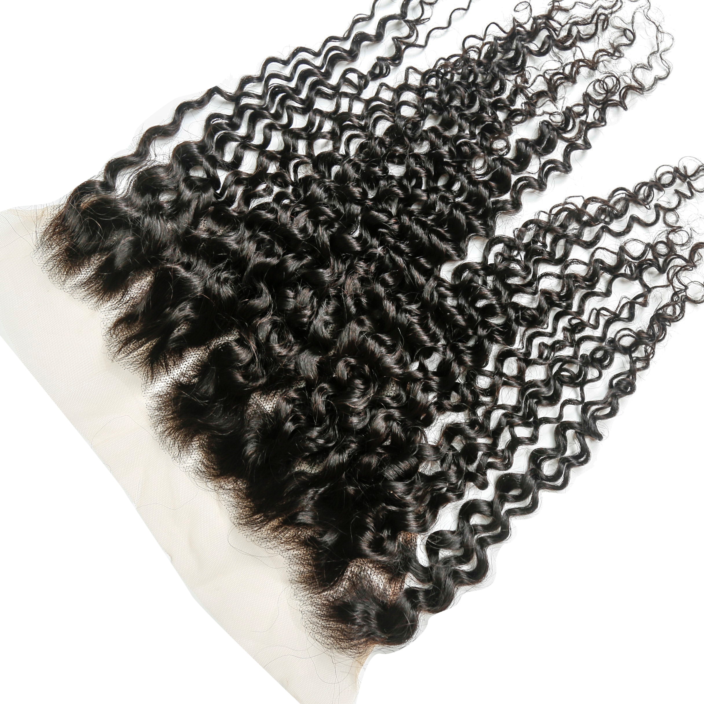 XBL Hair 13x6 Transparent Lace Frontal Curly Small Knots Preplucked Hairline