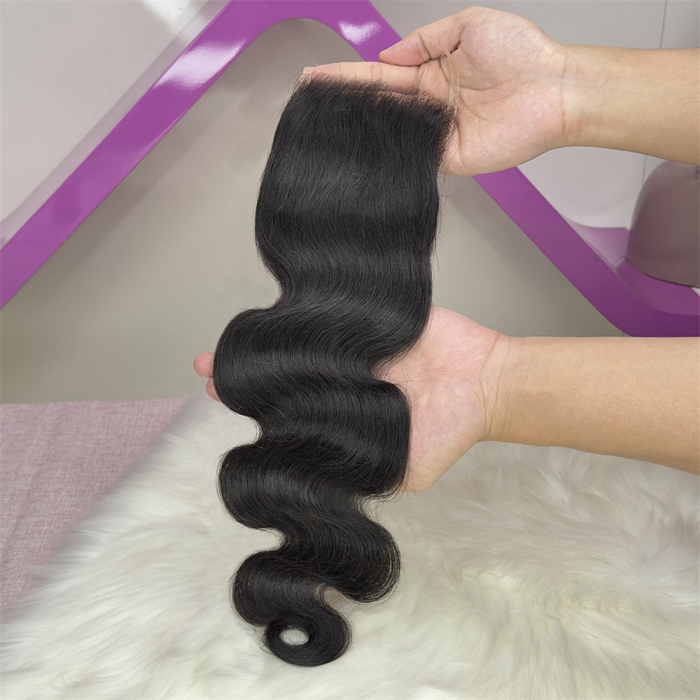 XBL Hair 4x4 HD Lace Cloure Body Wave Small Knots Free Part
