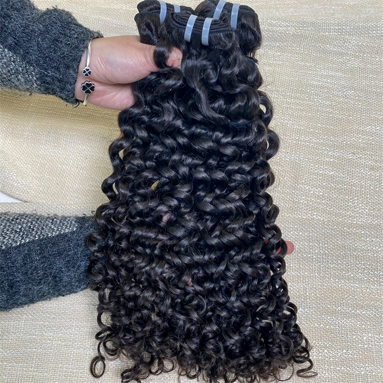 Raw Hair Jerry Curl 3Pcs Human Hair Extensions Raw Human Hair Weave From Single Donor