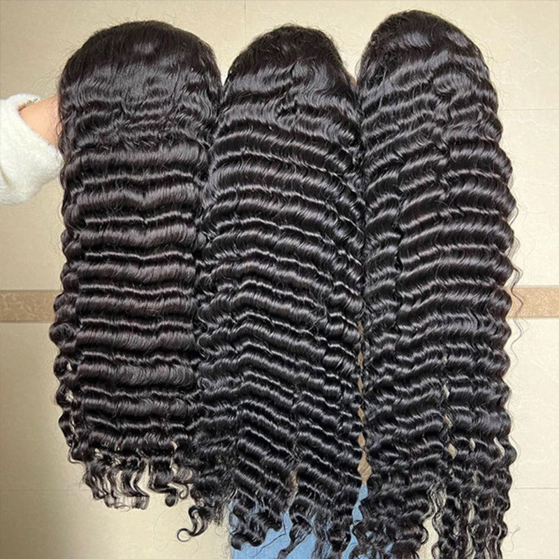 XBL Hair 4x4/5x5/6x6 HD Lace Closure Wig Pineapple Wave Human Hair Wig Single Knot