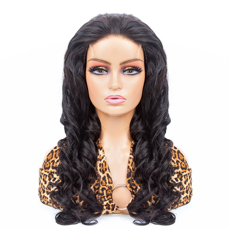 XBL Hair Natural Black Heavy Density Loose Wave 4x4/5x5/6x6 HD Lace Closure Wig Human Hair Wig