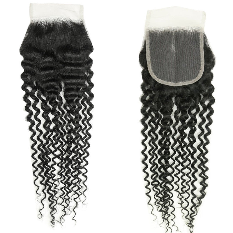 XBL Hair 4x4 Transparent Lace Cloure Curly Deep Curly