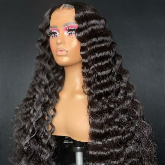 4x4 /5x5 /6x6 HD Lace Closure Wig Pineapple Wave Human Hair Wig Single Knot