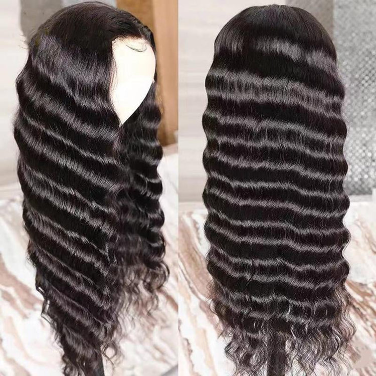 XBL Hair 13x4/13x6 HD Full Frontal Wig Loose Deep Wave Lace Bleached Knots Front Wig Invisible HD Lace Wig