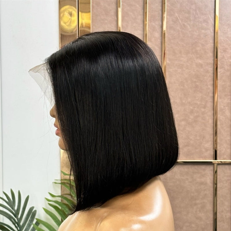 XBL Hair 13x6 Transparent Lace Front Straight BOB Wig Short Human Hair Wigs