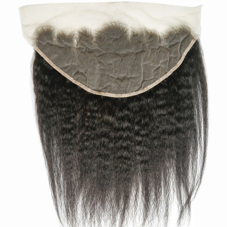 XBL Hair 13x6 Transparent Lace Frontal Kinky Straight Knots Preplucked Hairline