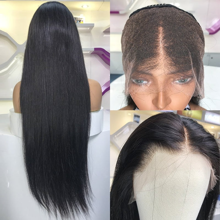 XBL Hair Bleached Knots 13x4 HD Full Frontal Wig Straight with Preplucked Hairline