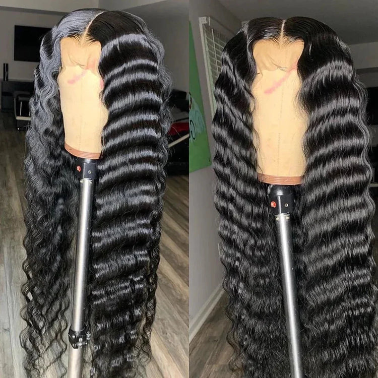 XBL Hair Lace Closure Wig 4x4/5x5/6x6 Loose Deep Bleached Knots HD Lace Human Hair Wigs Pre-plucked Wig