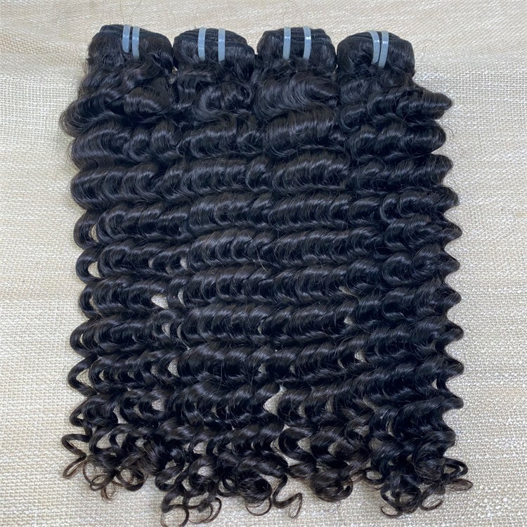 XBL Hair XBLhair Miss Flawless Raw Hair Deep Wave Hair Raw Human Hair Bundles One Donor Hair 3 or 4 Bundles