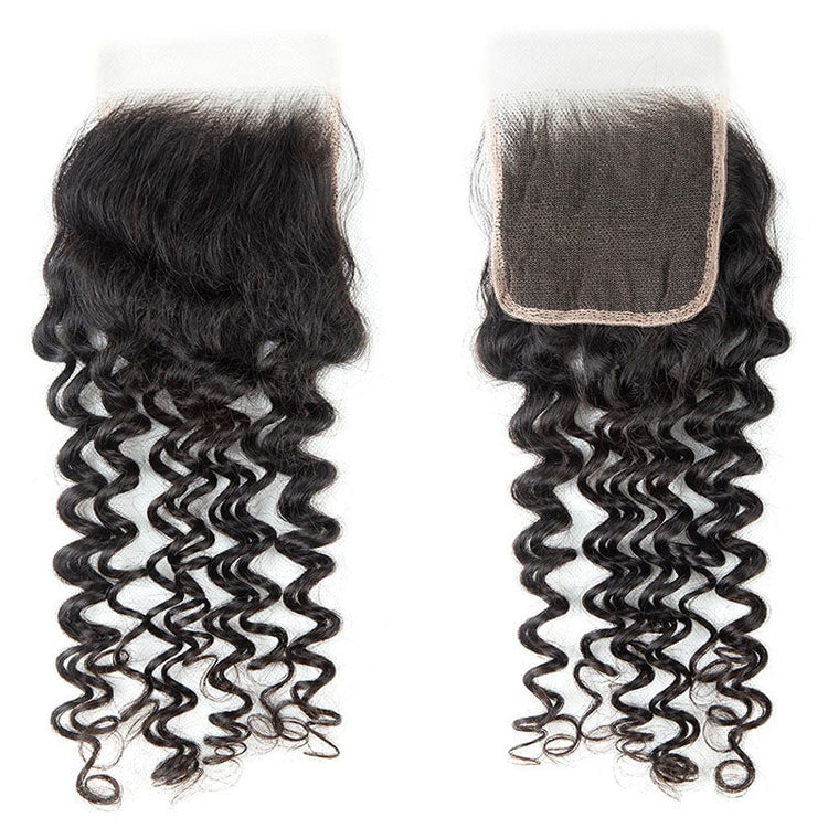 XBL Hair Miss Lovely 4x4 HD Lace Cloure Deep Wave Natural Black
