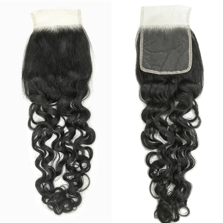 XBL Hair Miss Lovely 4x4 Transparent Lace Cloure Water Wave Free Part% Human Hair