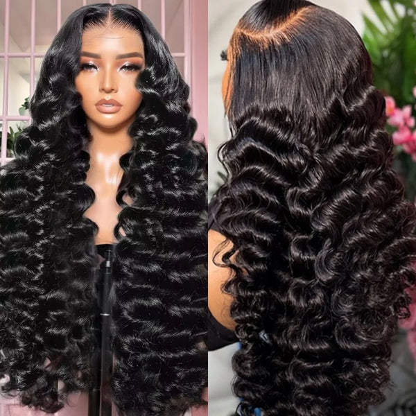 XBL Hair Loose Wave Wig 13x4/13x6 HD Lace Bleached Knots Front Wig 100% Human Hair Wigs With Baby Hair Small Knots