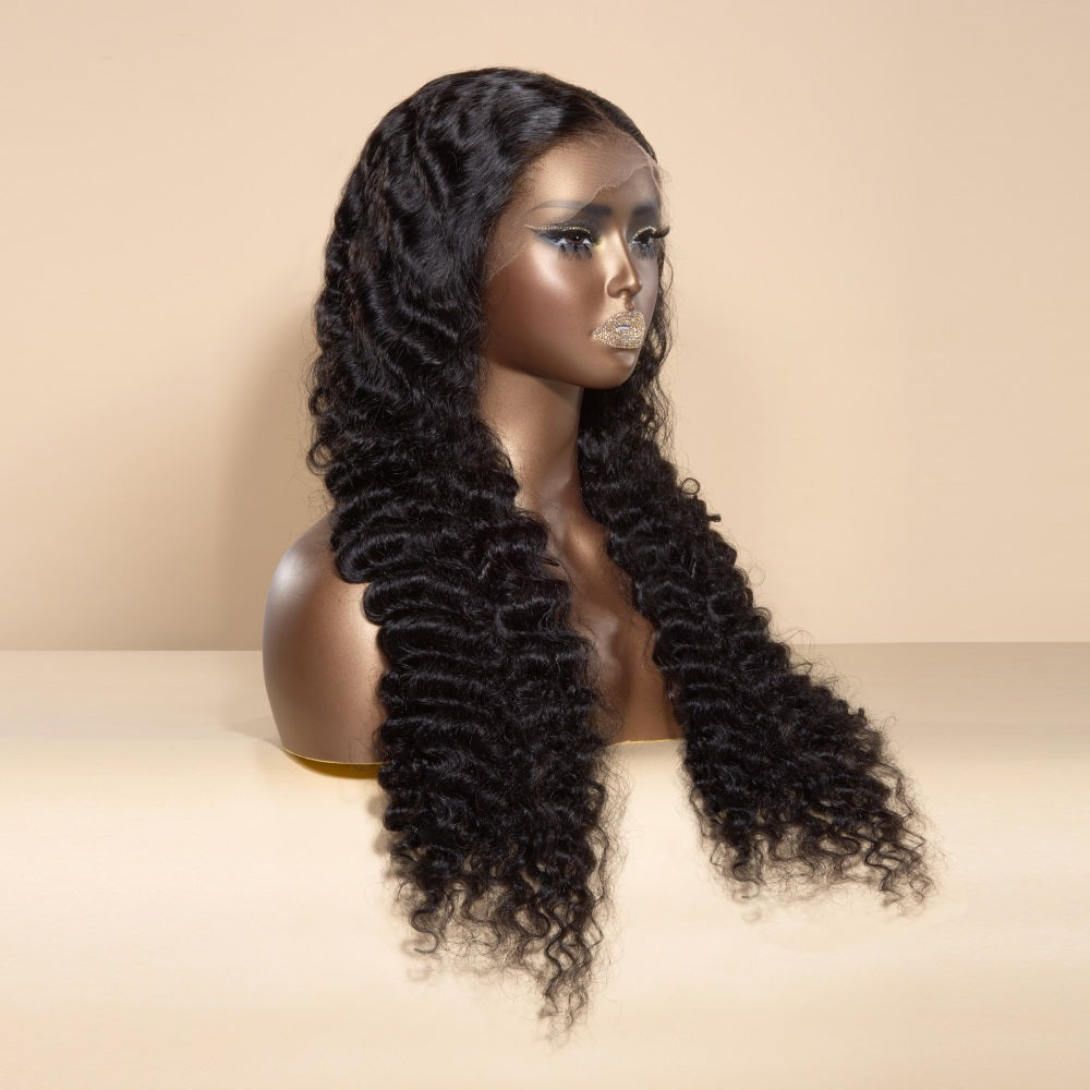 XBL Hair 13x6/13x4 Lace Front Pineapple Wave Wig 250% Density HD Human Hair Frontal Wig