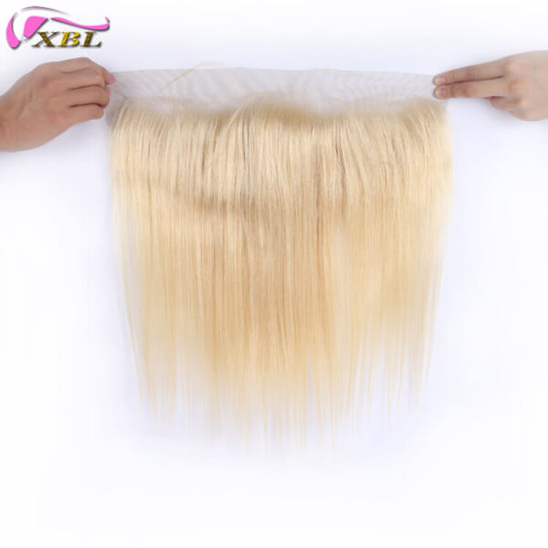 Perruque frontale en dentelle blonde 613 lisse de qualité supérieure 13x4 