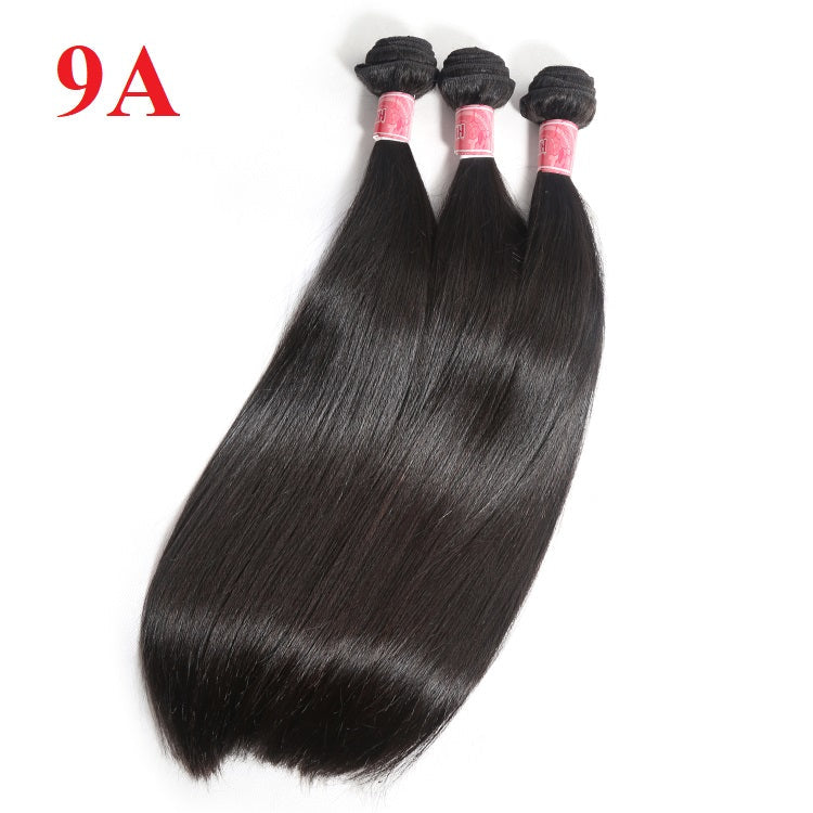 XBL Hair 9A/10A12A 5x5 Lace Closure with Bundles Straight Hair 3 Bundles with Closure