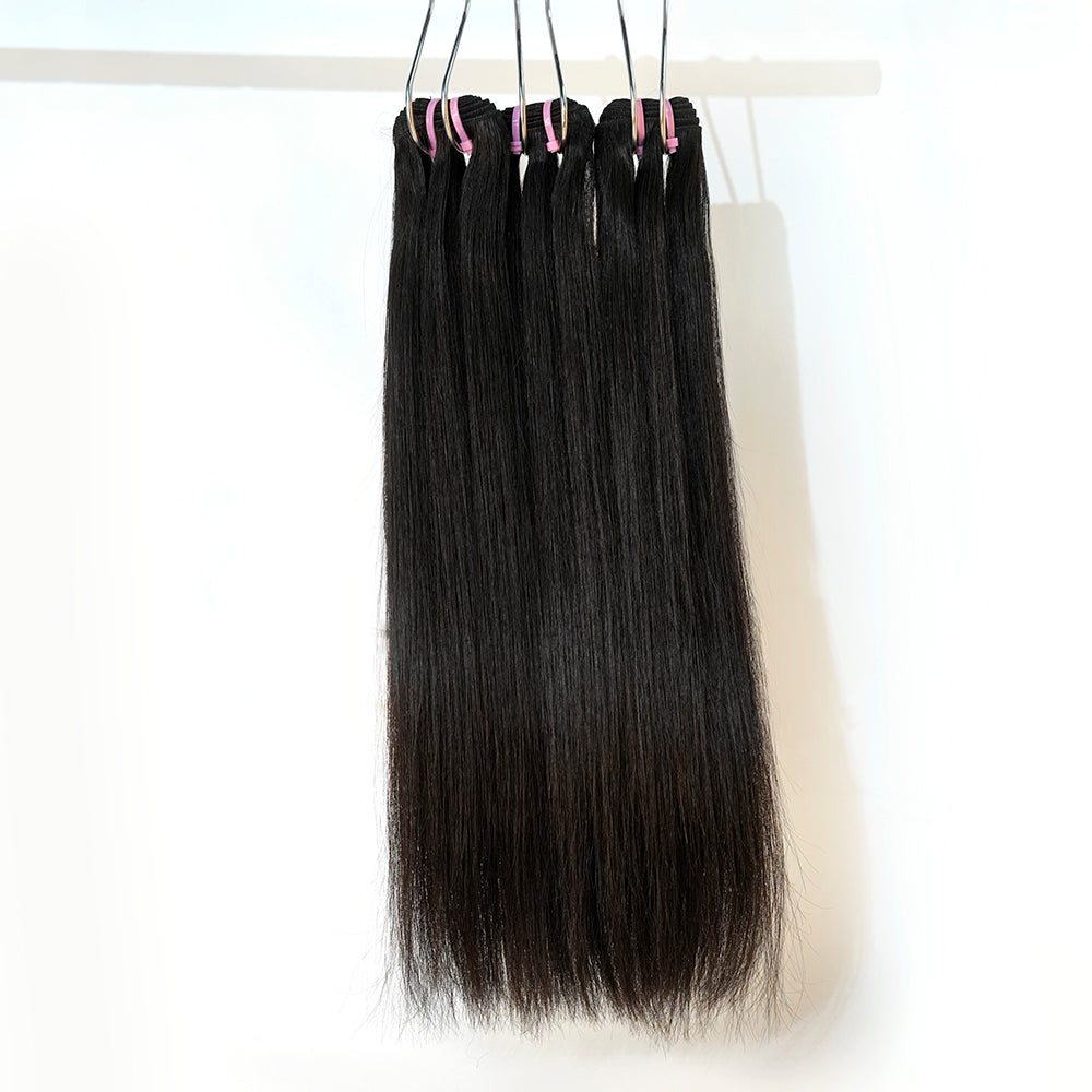 XBLhair Miss Fantastic Younger Raw Hair 3 Bundles Straight Wave 100% One Donor Human Raw Hair