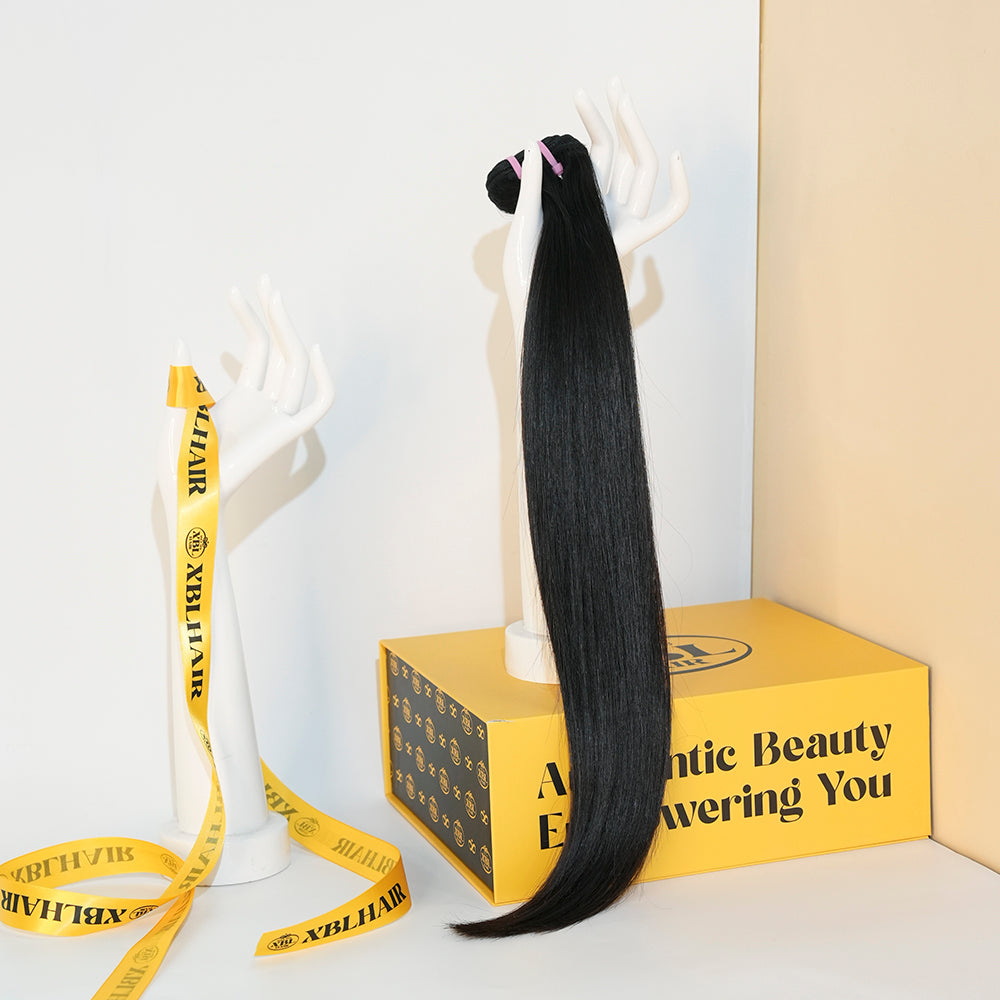 XBLhair Miss Fantastic Younger Raw Hair 3 Bundles Straight Wave 100% One Donor Human Raw Hair