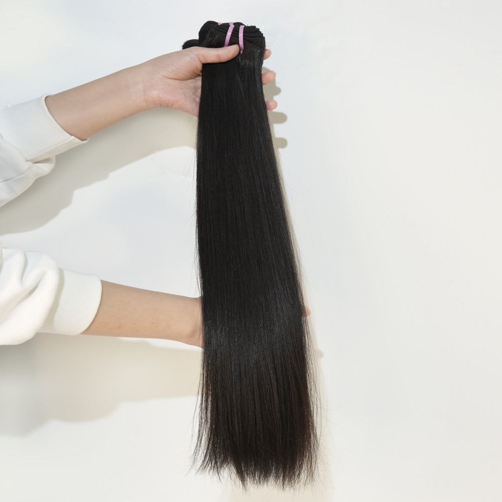 XBLhair Miss Fantastic Younger Raw Hair 3 Bundles Straight Wave 100% One Donor Human Raw Hair
