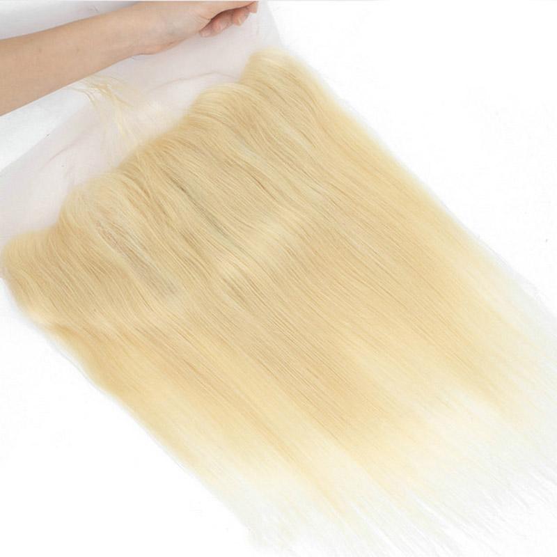 XBL Hair #613 Blonde Straight 13x6 HD Frontal With 3 Bundles Human Hair