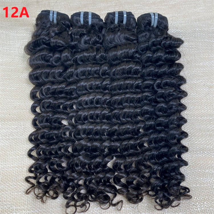 XBL Hair 9A/10A12A Deep Wave Thick 3 Human Hair Bundles With with 6x6 HD Closure