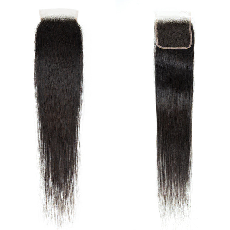 XBL Hair Silky Straight Hair 3 Bundles With 4x4 Lace Closure Human Hair Bundles