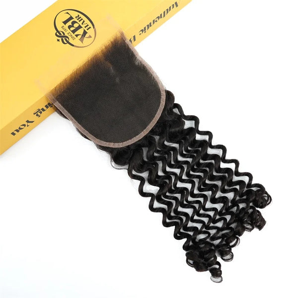 XBL Hair Miss Flawless 5x5 HD Lace Cloure Deep Wave Bleached Small Knots 100% Human Hair