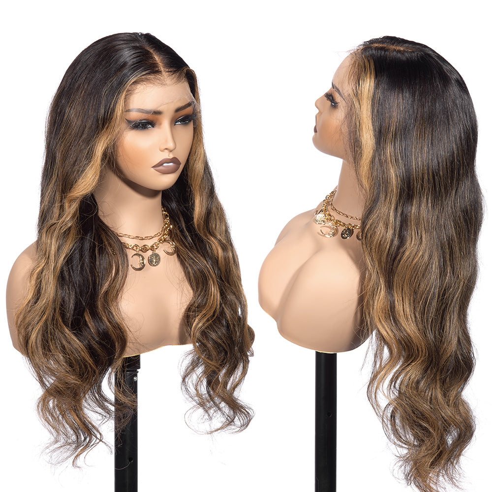 LA Warehouse Shipping Professional Stylist Wig Renny A08 Colored Glueless Ready to Go Wig 5x5/13x4 HD Wig With Small Knots and Preplucked Hairline and Bleached Knots