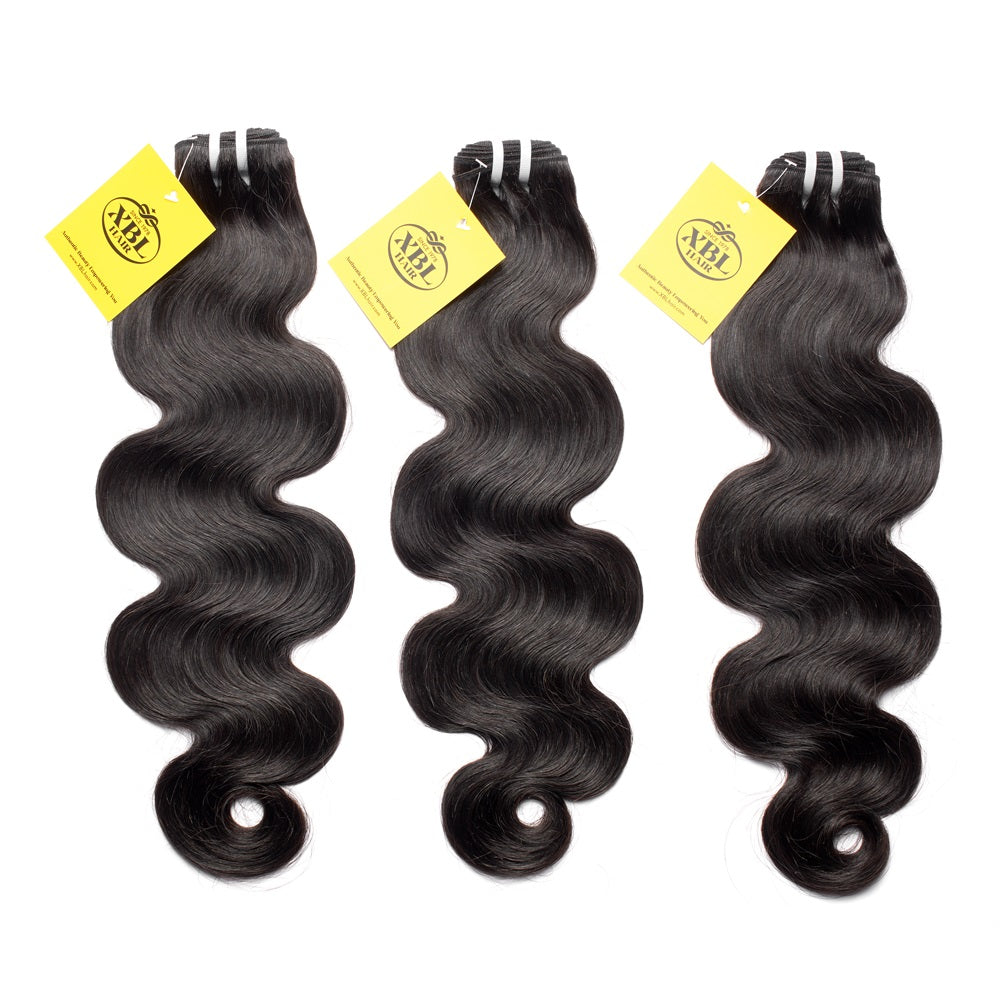 XBLhair Flawless Unprocessed Human Hair Body Wave Wholesale Brazilian Hair 3pcs-70pcs
