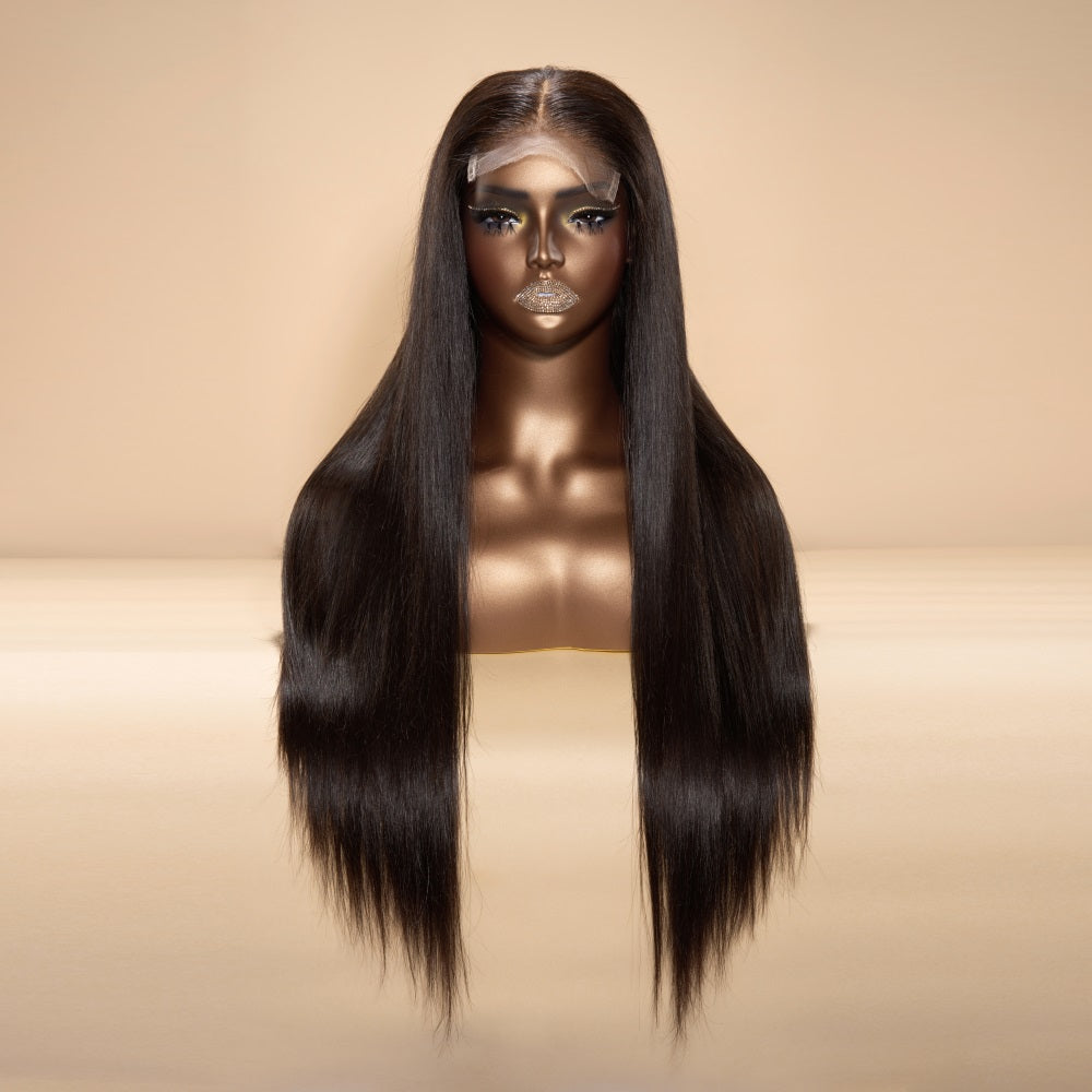Perruques XBL Hair, cheveux lisses, avec fermeture en dentelle, 4x4/5x5/6x6, HD, pré-épilées 