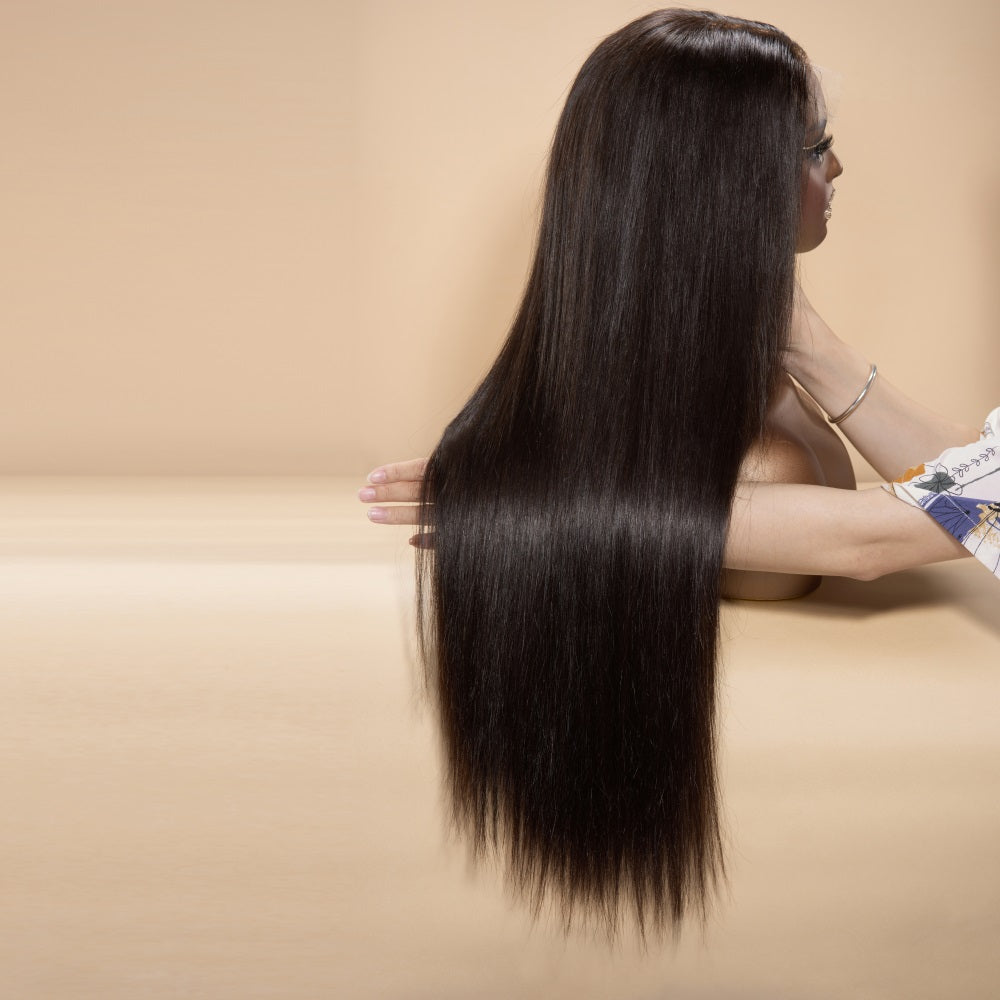 Perruques XBL Hair, cheveux lisses, avec fermeture en dentelle, 4x4/5x5/6x6, HD, pré-épilées 
