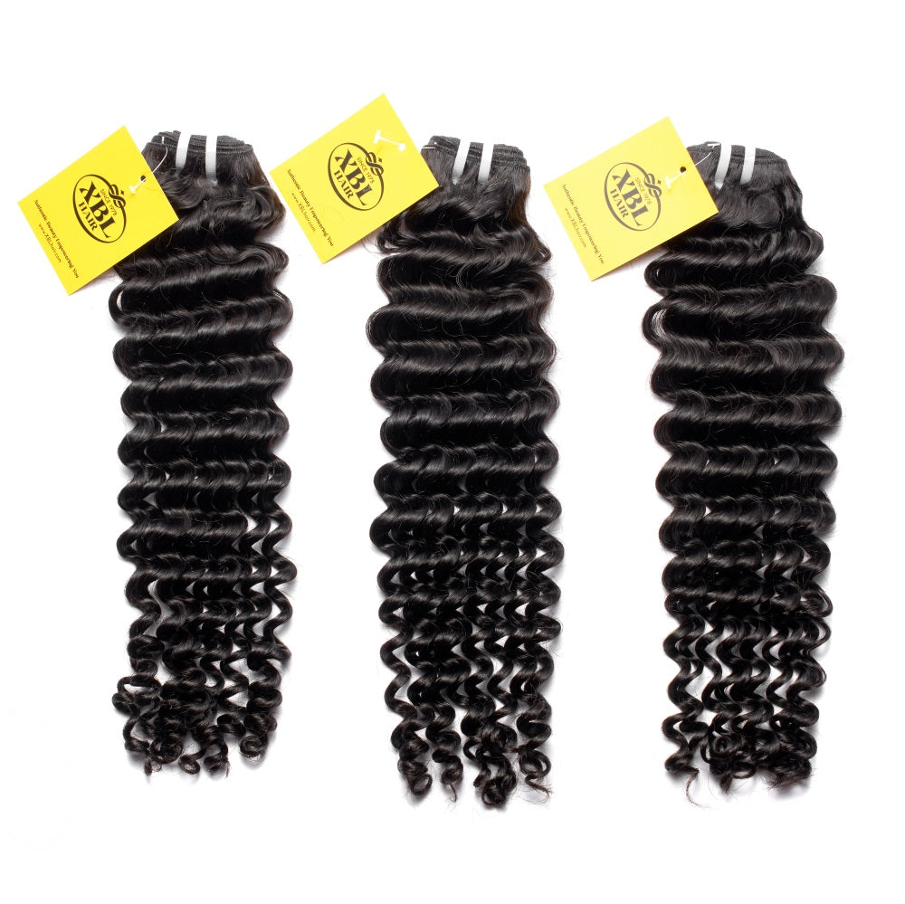 XBLhair Flawless Raw hair Deep wave high quality Wholesale raw hair 3pcs-70pcs
