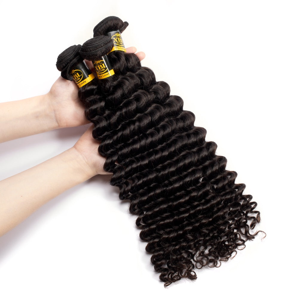 XBLhair Lovely Mink Hair TopSelling 3 bundles deal Deep Wave