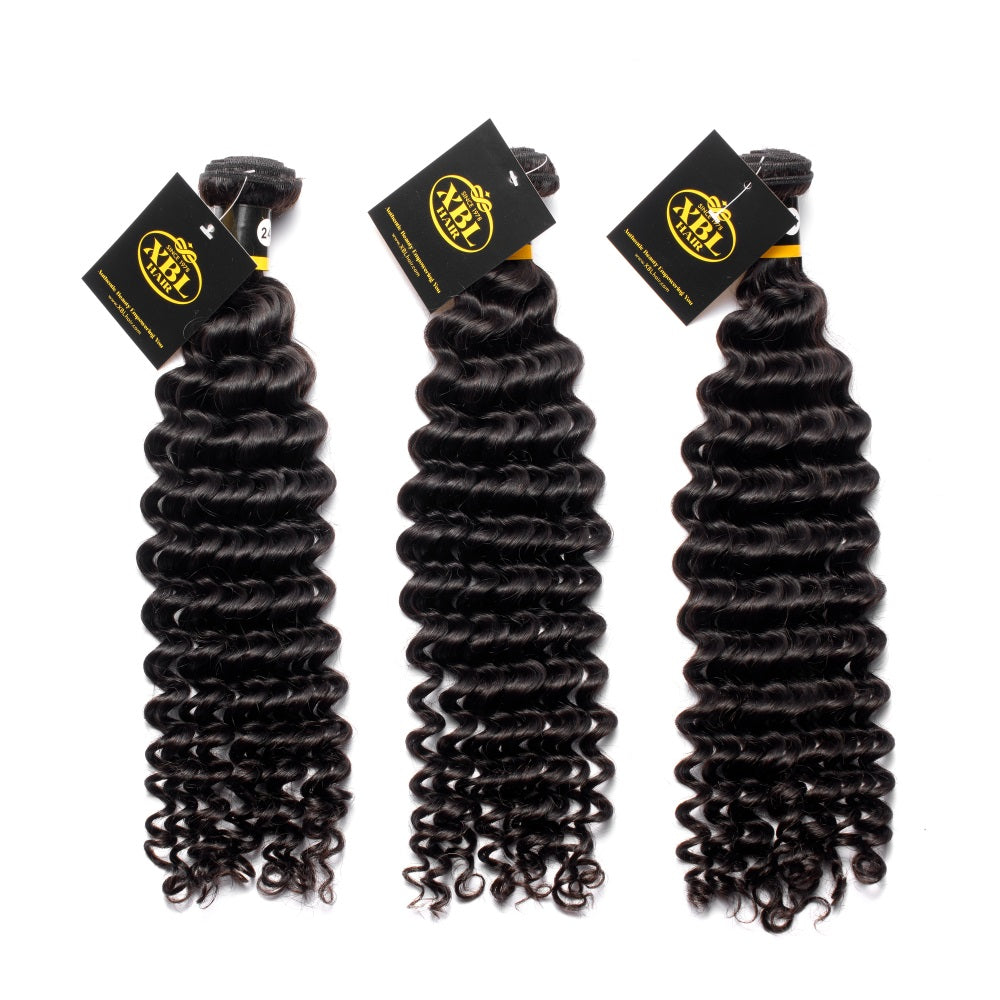 XBLhair Lovely Mink Hair TopSelling 3 bundles deal Deep Wave