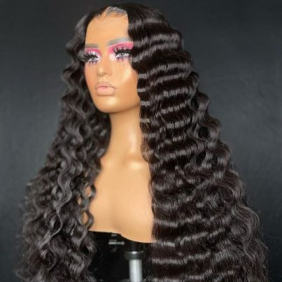 High density Glueless Wig 5x5 HD lace pineapple wave with bleached knots& preplucked