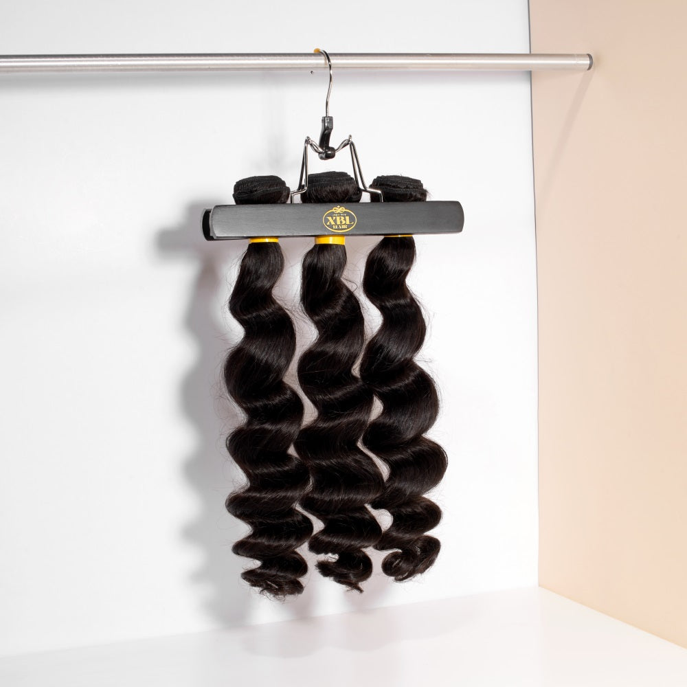 XBLhair Extensions de cheveux brésiliens vierges ondulés en vison 
