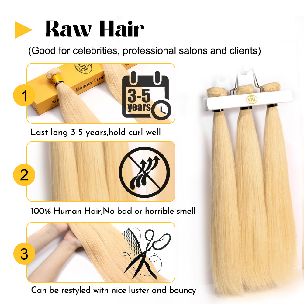 Miss Flawless 613 Blonde Raw Straight Hair High Density xblhair Dye any Color