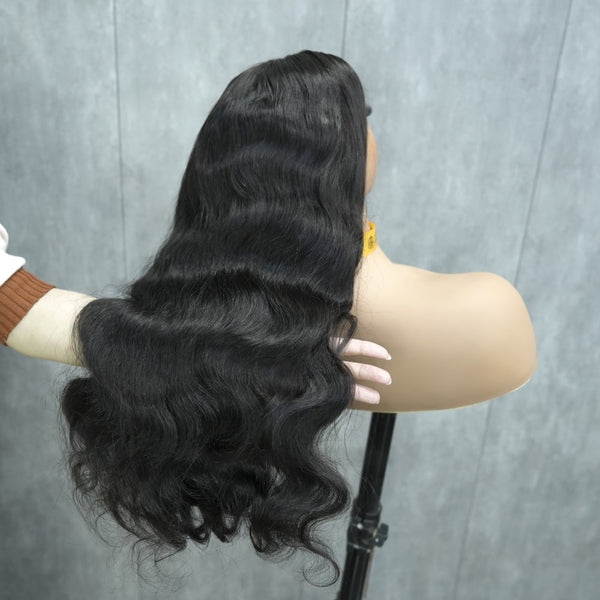 Peluca de cabello humano 100 % virgen de XBL Hair Miss Flawless Tiny Knots, 5 x 5 HD, con encaje y ondas corporales.